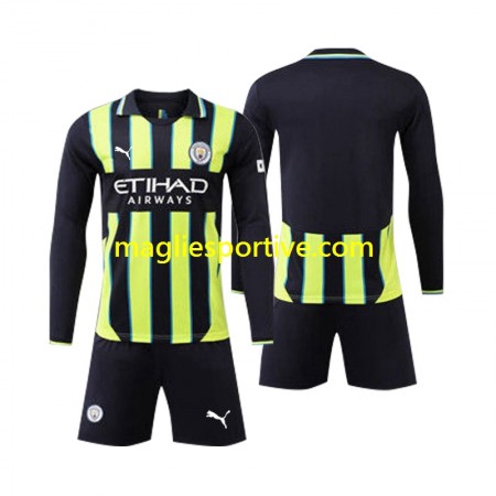 Completo Calcio Manchester City Bambino Divisa Trasferta 2024-2025 ML